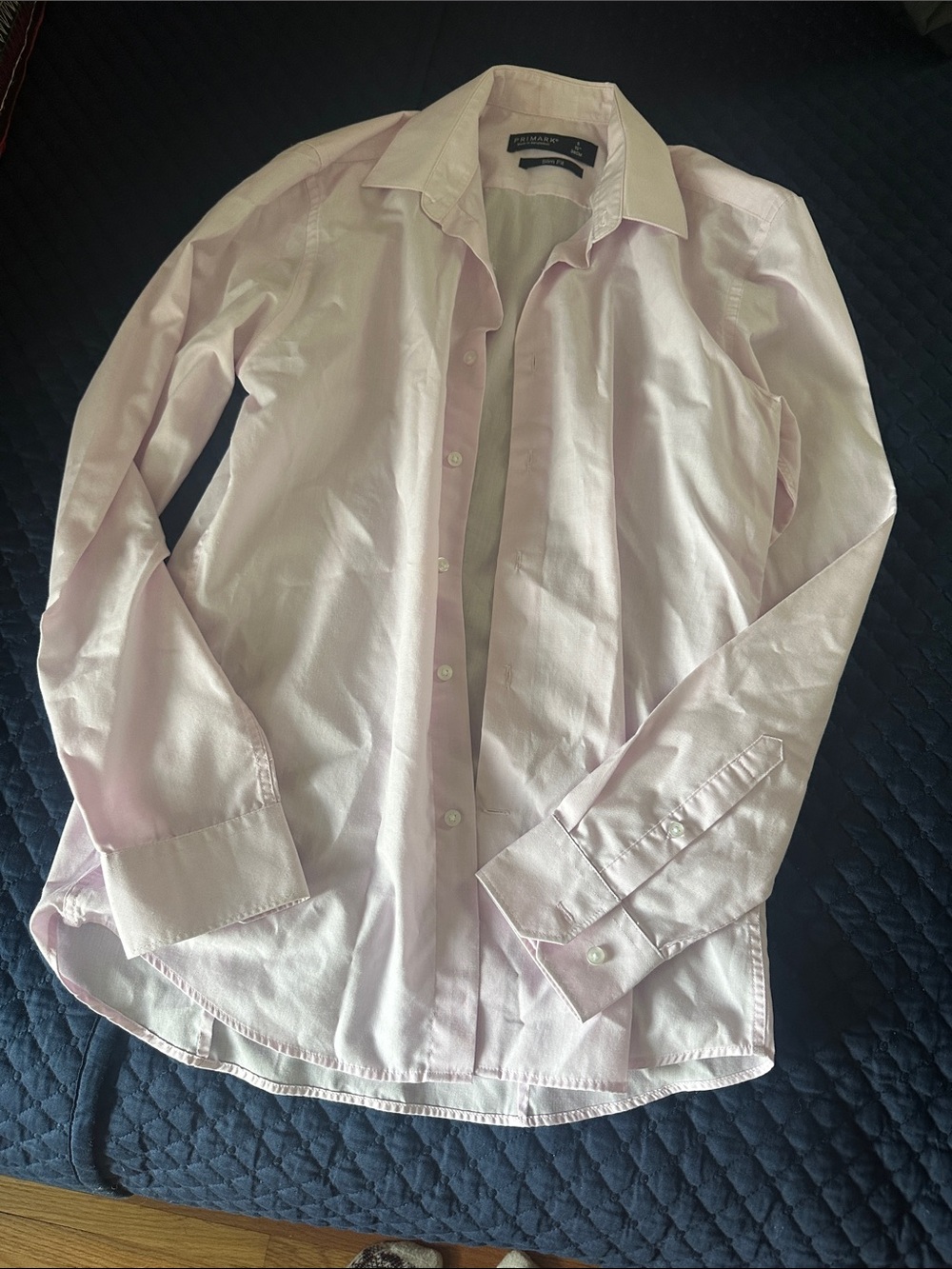 Primark Light Pink Men's Button-Down Dress Shirt